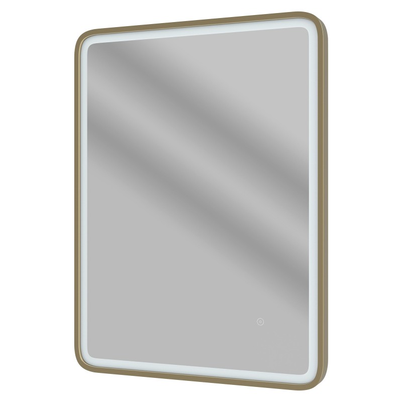 Carolina 600mm Rectangle Front-Lit LED Mirror - Brushed Bronze