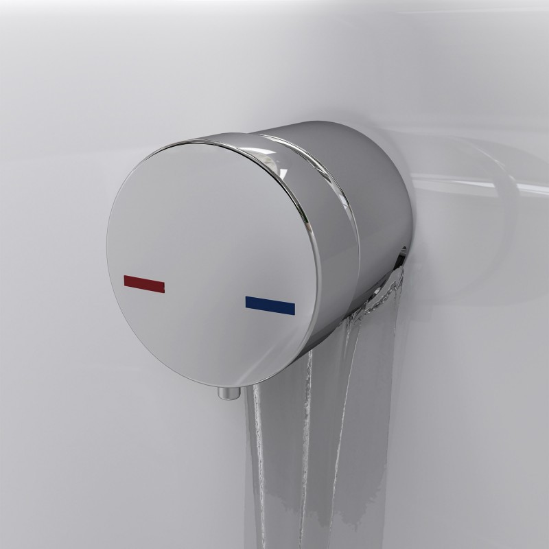 Bath Overflow Filler w/Integrated Valve - Chrome - Insitu