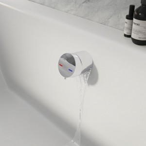 Bath Overflow Filler With Integrated Valve - Chrome