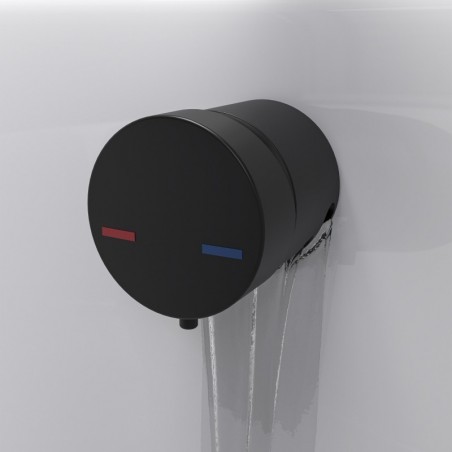 Bath Overflow Filler w/Integrated Valve - Black - Insitu