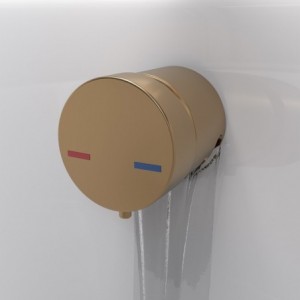 Bath Overflow Filler w/Integrated Valve - Brushed Bronze - Insitu