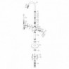 Winx Floor Standing Bath/Shower Mixer - Chrome - Technical Drawing