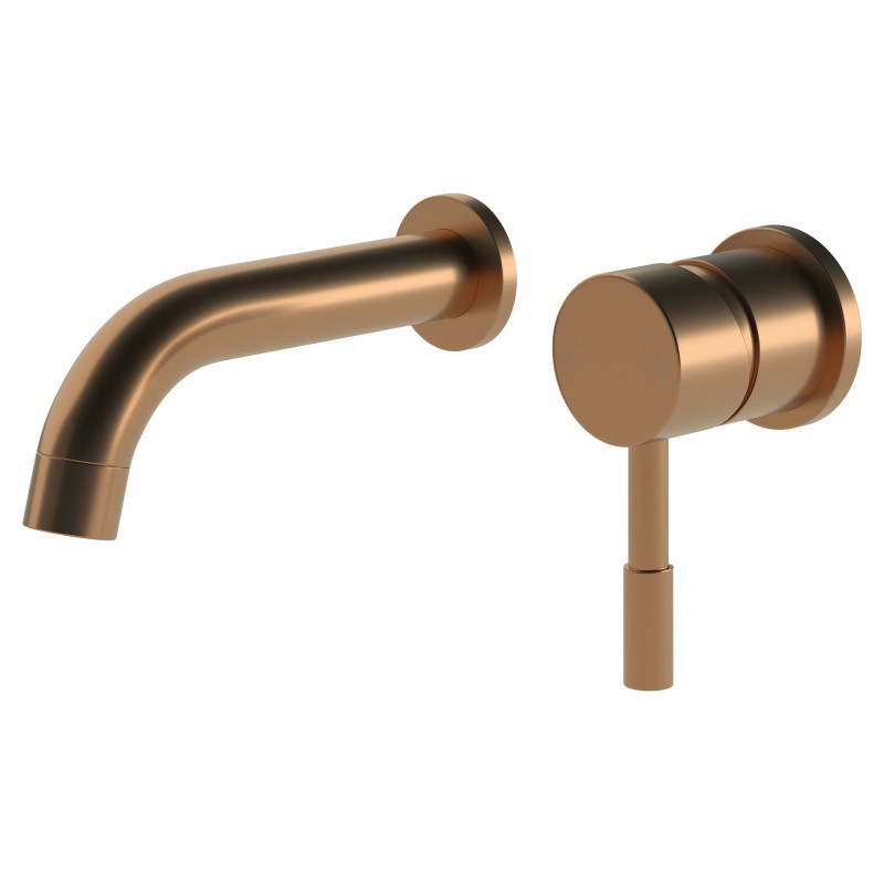 Winx Wall Mounted Basin Mixer - Brushed Bronze