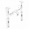 Marengo Bath Filler - Brushed Bronze - Technical Drawing