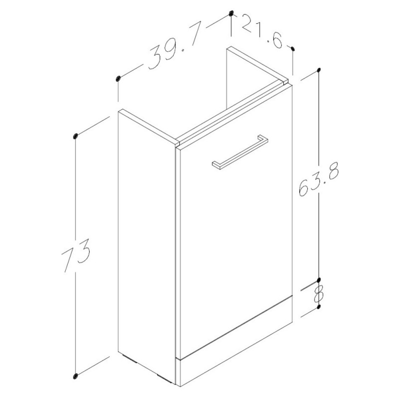 Naha 410mm (w) Floorstanding Basin Unit & Closed Coupled Toilet Pack - Anthracite Gloss