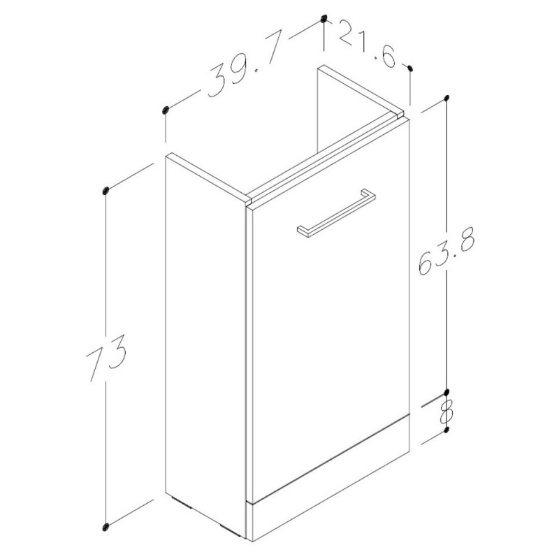 Naha 410mm (w) Floorstanding Basin Unit & Closed Coupled Toilet Pack - White Gloss