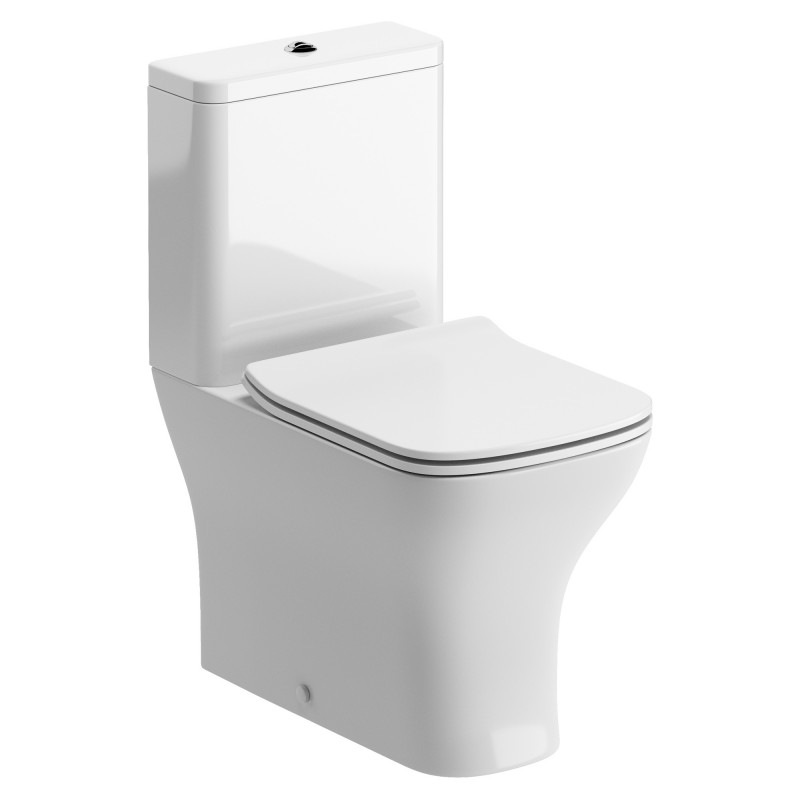 Naha 510mm (w) Floor Standing Unit & Close Coupled Toilet Pack - Oak