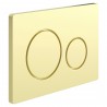 Round Push Button Flushplate - Brushed Brass