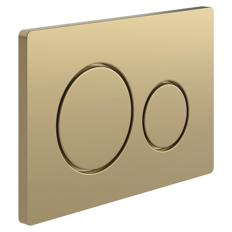 Round Push Button Flushplate - Brushed Bronze