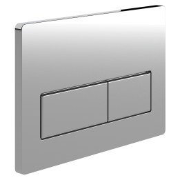 Chrome Dual Flush Plate (Large Rectangular Buttons)
