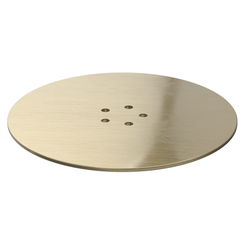 Low Profile Tray Waste Cover - Brushed Brass