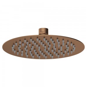 Round 200mm Diameter Fixed Brushed Bronze Shower Head