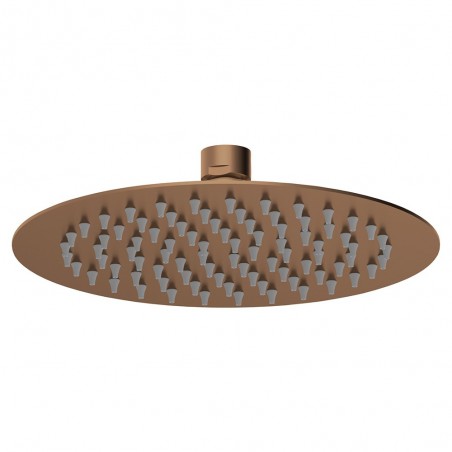 Round 200mm Diameter Fixed Brushed Bronze Shower Head