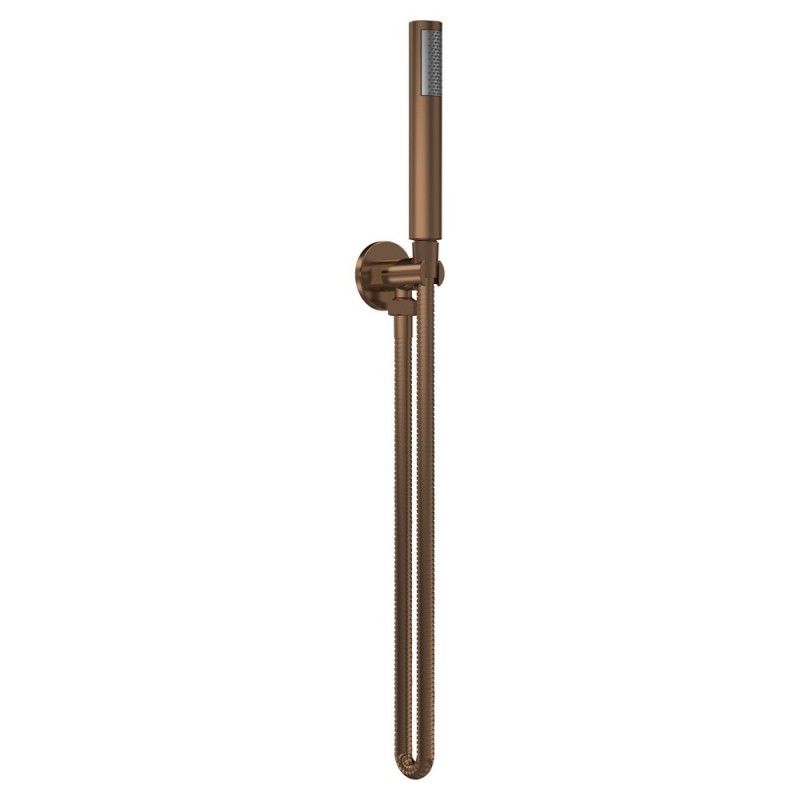 Brushed Bronze Round Outlet Elbow, Parking Bracket & Kit