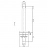 Brushed Bronze Round Ceiling Arm 150mm - Technical Drawing