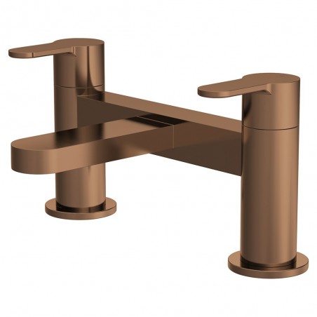 Arvan Brushed Bronze Deck Mounted Bath Filler