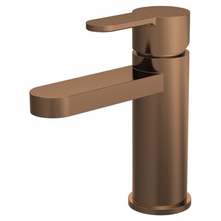 Arvan Brushed Bronze Mono Basin Mixer with Push Button Waste