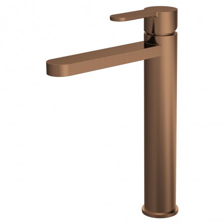 Arvan Brushed Bronze High Rise Mono Basin Mixer