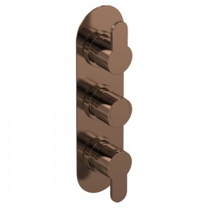 Arvan Brushed Bronze Triple Thermostatic Valve