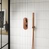 Arvan Brushed Bronze Twin Thermostatic Valve - Insitu