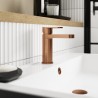 Binsey Brushed Bronze Mono Basin Mixer with Push Button Waste - Insitu