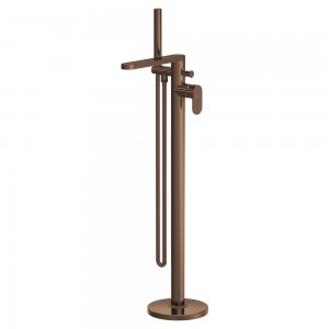 Cyprus Brushed Bronze Freestanding Bath Shower Mixer with Kit