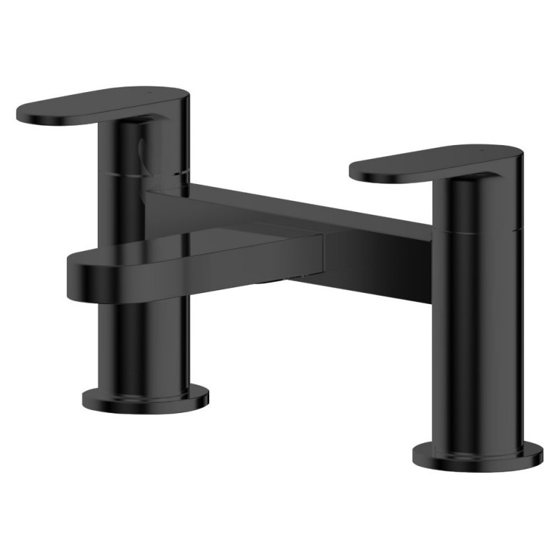 Binsey Matt Black Deck Mounted Bath Filler