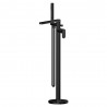 Binsey Matt Black Freestanding Bath Shower Mixer with Kit