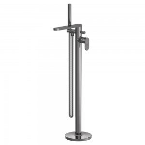 Cyprus Brushed Pewter Freestanding Bath Shower Mixer with Kit