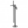 Cyprus Brushed Pewter Freestanding Bath Shower Mixer with Kit