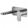 Binsey Brushed Pewter Wall Mounted 2 Tap Hole Basin Mixer With Plate