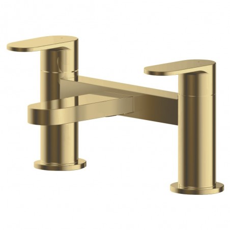 Binsey Brushed Brass Deck Mounted Bath Filler