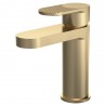 Cyprus Brushed Brass Fluted Mono Basin Mixer with Push Button Waste