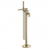 Cyprus Brushed Brass Freestanding Bath Shower Mixer with Kit