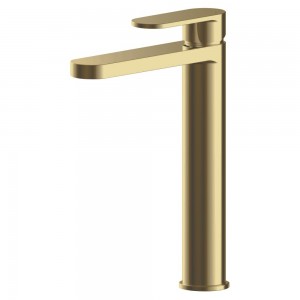 Binsey High Rise Mono Basin Mixer - Brushed Brass
