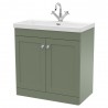 Classique 800mm Freestanding 2 Door Vanity with Basin - 1 Tap Hole - Satin Green