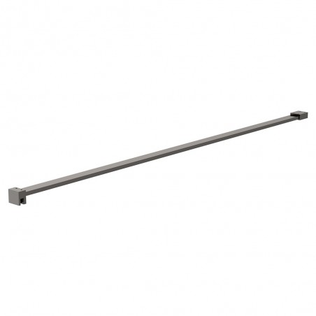 Brushed Pewter Wetroom Screen Support Bar