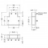 Brushed Pewter Wetroom T Piece - Technical Drawing