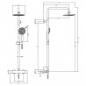 Brushed Bronze Round Thermostatic Bar Valve & Kit - Technical Drawing