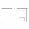 Pictor Black Frame LED Mirror - 700 x 500mm - Technical Drawing