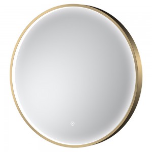 Mensa Brushed Brass Frame LED Mirror - 600mm