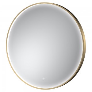 Mensa Brushed Brass Frame LED Mirror - 800mm