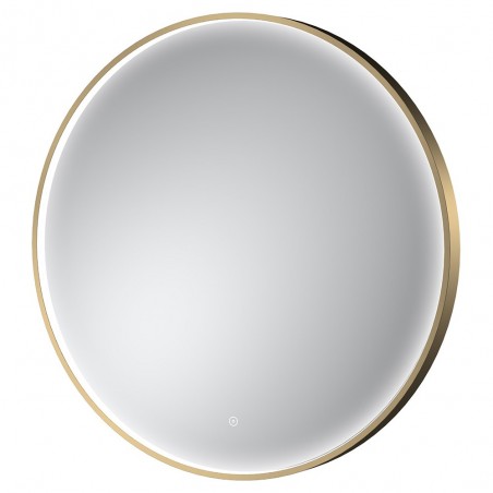 Mensa Brushed Brass Frame LED Mirror - 800mm