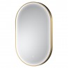 Columba Brushed Brass Frame LED Mirror - 800 x 500mm