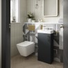 Vault 400mm Freestanding Vanity & Basin - Soft Black - Insitu