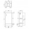 Vault 400mm Freestanding Vanity & Basin - Soft Black - Technical Drawing