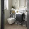 Vault 400mm Wall Hung Vanity & Basin - Soft Black - Insitu