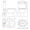 Fantine Rimless Pan Cistern & Seat Pack - Technical Drawing