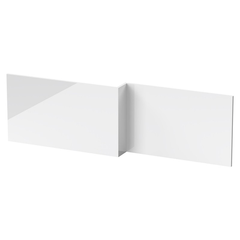 1700mm Square Shower Bath Side Panel Waterproof - Gloss White