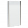 Brushed Pewter L-Shaped Bath Screen & Fixed Return 815mm(w) x 1400mm(h) - 6mm Glass